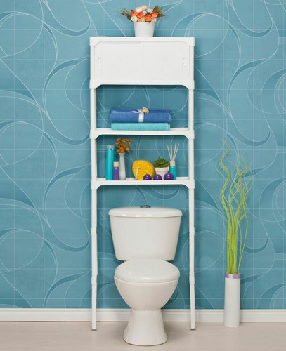 Organizador Mueble Cisterna Con Gabinete Para Baño