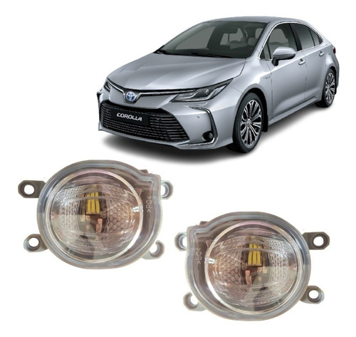 Faro Auxiliar Antiniebla P/ Toyota Corolla 2020 2021 Con Led