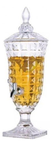 Suqueira De Cristal Transparente Com Torneira 3 Litros