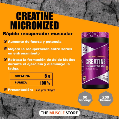 Imagen 2 de 9 de Xtrenght Creatina 250grs - Fuerza, Recuperación Y Potencia