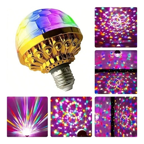 Luz Led De Colores Rgb Giratoria Magica