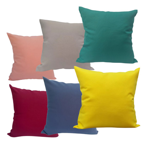 Fundas Para Almohadones Decorativos Lisos Colores 40x40