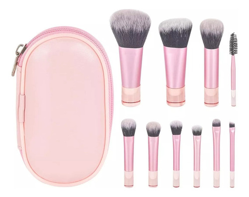 Xd Conjunto De 10 Mini Pincéis De Maquiagem
