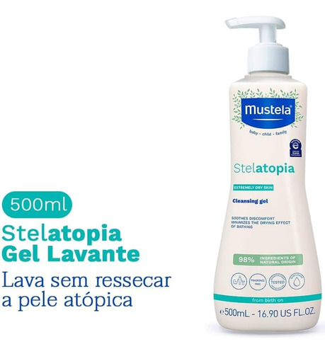 Kit Com 2 Gel Lavante Stelatopia 500ml - Mustela