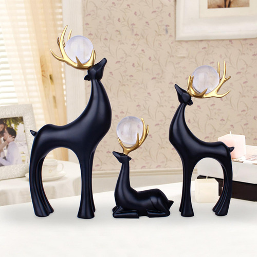 3 Figuras Navideñas De Alces Con Forma De Reno Para Oficina