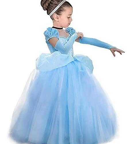 Girls Cinderella Princess Vestido Vestido Tronco Bola B...