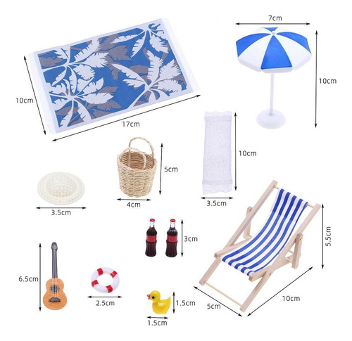 Beach Miniature Dollhouse Decoration Silla Toyes En
