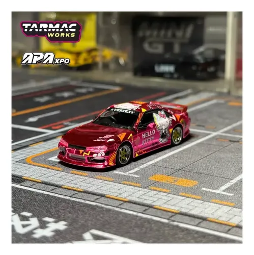 Miniatura Nissan Silvia S14 Vertex Pink Chrome Tarmac 1:64