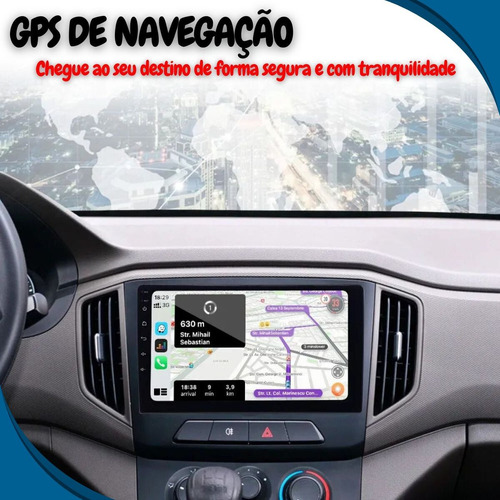 Central Multimídia 9 Polegadas Androidauto Carplay Bluetooth