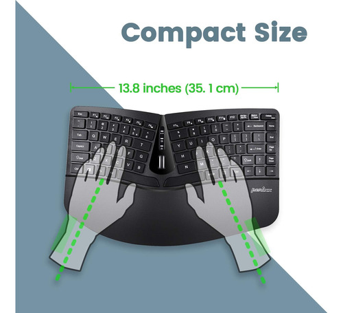 Teclado Ergonononómico Y Mouse Vertical Perixx Mini Windows