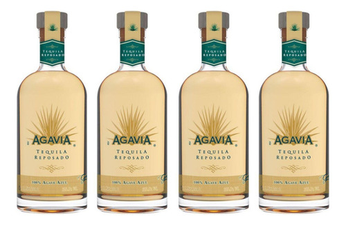 Pack De 4 Tequila Agavia Reposado 100% 750 Ml