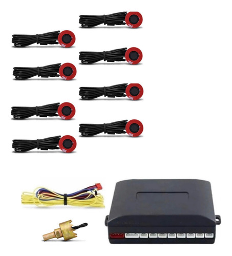 Sensor De Estacionamento 8 Pontos Kx3 Embutido Cor Fosco