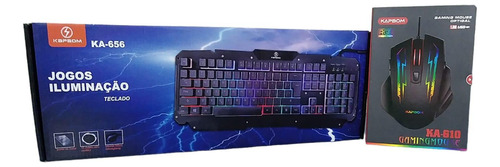 Kit Teclado E Mouse Gamer Jogos Iluminação Kapbom