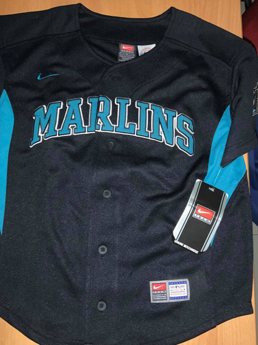Imagen 1 de 4 de Camisa De Béisbol Marca Nike Marlins De Miami Para Niño