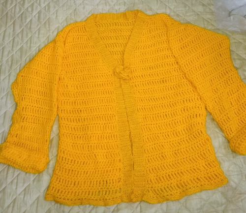 Saco Sacón Tejido A Mano Lana Talle Xxl// Xxxl