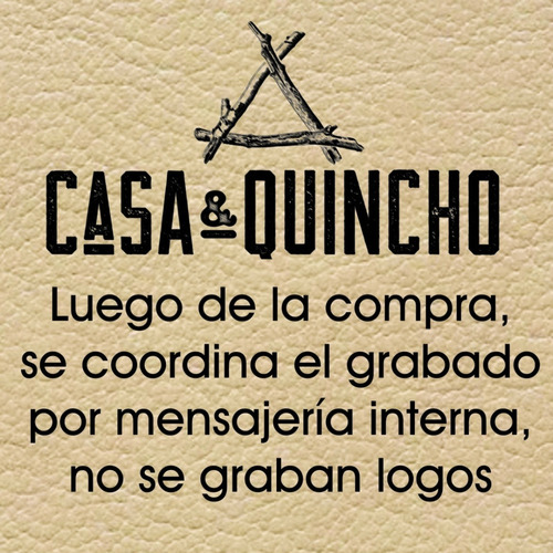 Imagen 2 de 4 de Bolso Parrillero Cuero Barrientos Parrilla + Grabado