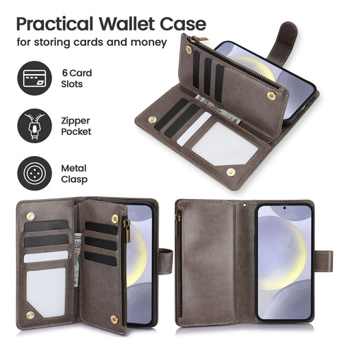 Funda De Piel Tipo Cartera Con Tapa Para Samsung Galaxy A56 A36 A26 A16 A06