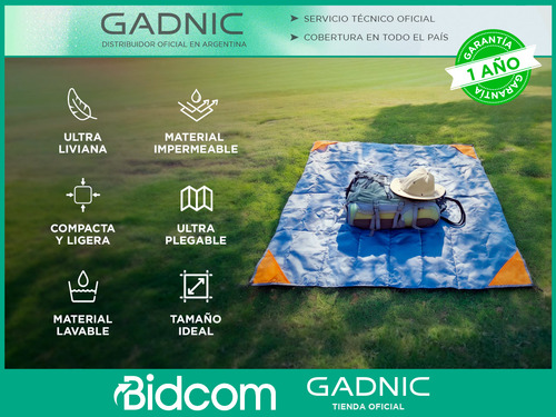 Lona Playera Gadnic Plegable Impermeable Liviana 140x140 Cm