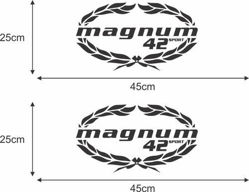 Adesivo 3d Barco Magnum 42 Sport Alto Relevo Par