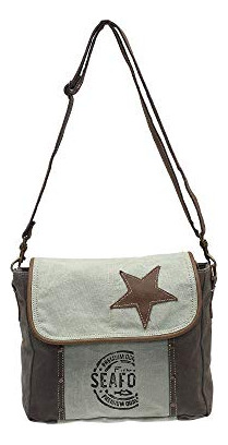 Bolso De Hombro Myra Bags Star On De Lona Reciclada S-0946,