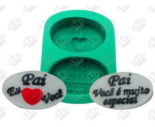Imagem 4 de 6 de Molde Forma Silicone Pai Amo Você/especial 2cav.