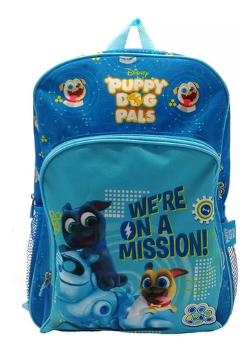 Mochila Puppy Dog Pals Disney Para Niño Y Niña Escolar  38cm