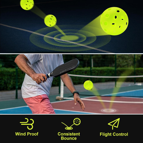Pelotas Sukeen Para Pickleball, Diseño Neon, 20 Unidades
