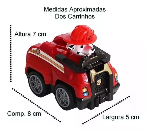 Pista Garagem 5 Carros Car + Kit 9 Carrinhos Patrulha Canina