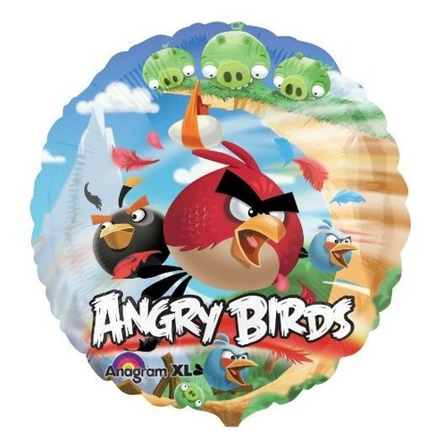 Mini Mylar Uninflated 9 Globo Redondo Angry Birds