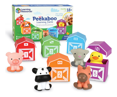 Learning Resources Peekaboo Learning Farm - 10 Piezas, A Pa.