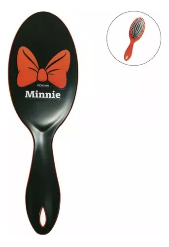 Escova De Cabelo Minnie - Oval Com Cabo - Avon Adulto Infan Cor Vermelho/Preto