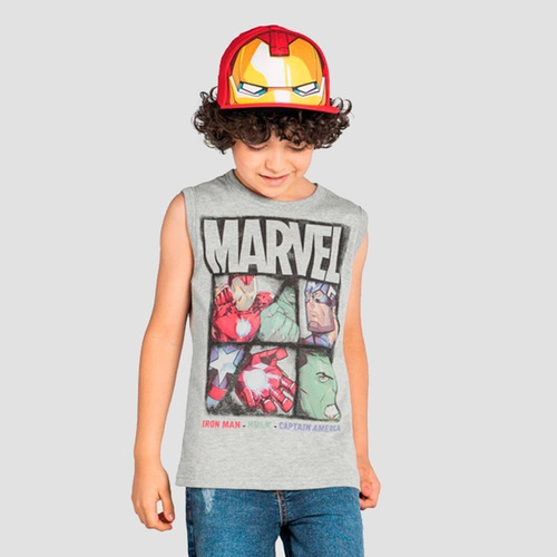 Camiseta Infantil Regata Vingadores Homem Aranha Brandili