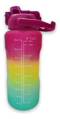 3 Garrafas Água Galão 2l 900ml 500ml Degrade Academia Escola