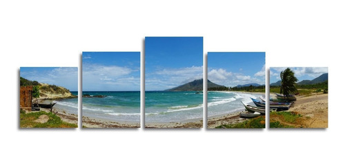 Cuadro Playa El Tirano Margarita Multipanel Foto Canvas