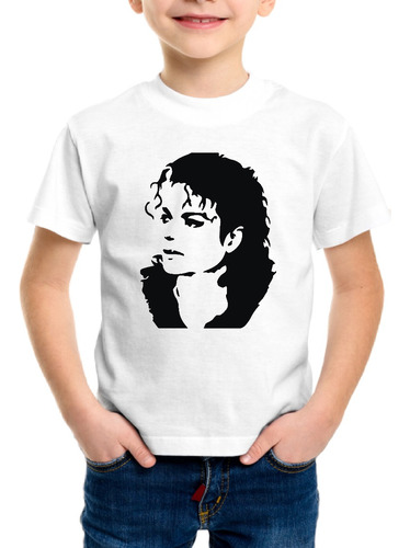 Polera Michael Jackson Byn Rey Del Pop Niños Adultos Blanca