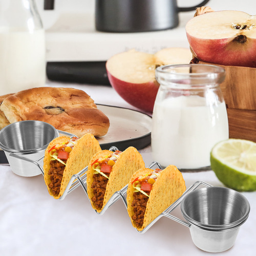 1 Juego De Rollo De Estante Para Tacos Mexicano De Acero Ino