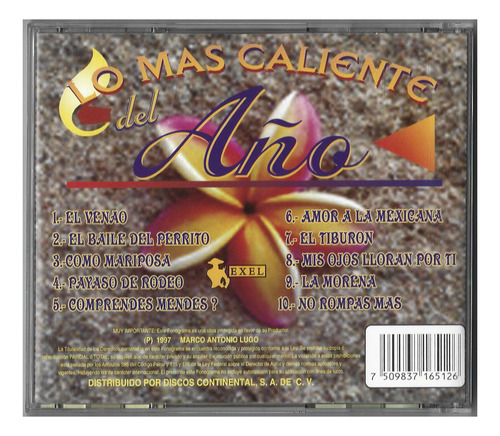 Lo Más Caliente Del Año Cumbia Pop Año 1997 Cd México Bailar (Usado)