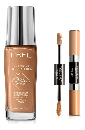 Pack Base De Maquillaje Solutions Pro Hialuron De Lbel Cacao