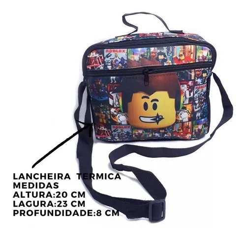 Roblox-Mochila de ombro para estudante masculino e feminino, bolsa