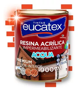 Resina Acrílica Impermeabilizante Acqua Brilho 900ml Cores