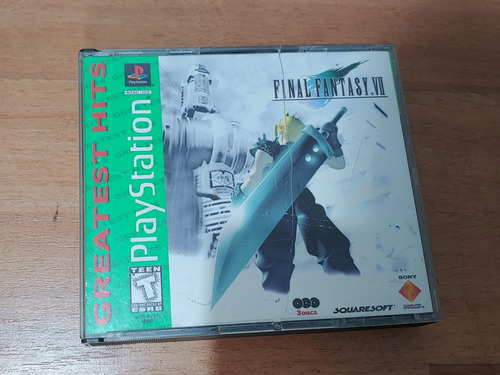 Final Fantasy Vii 7 Ps1 Psx Etiqueta Verde Estado 6 De 10