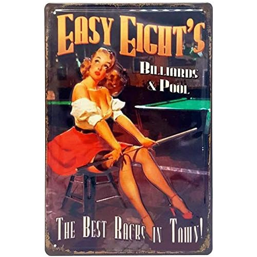 Placa De Metal De Easy Eight's Pin Up Girls Decoración...