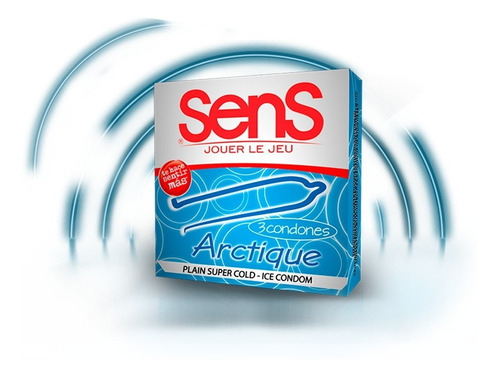 Condones Sens Arctique 3en1 - Unidad a $3633