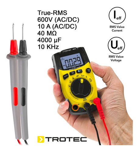 Multimetro Digital Bluetooth Be52 Trotec 12 Mediciones