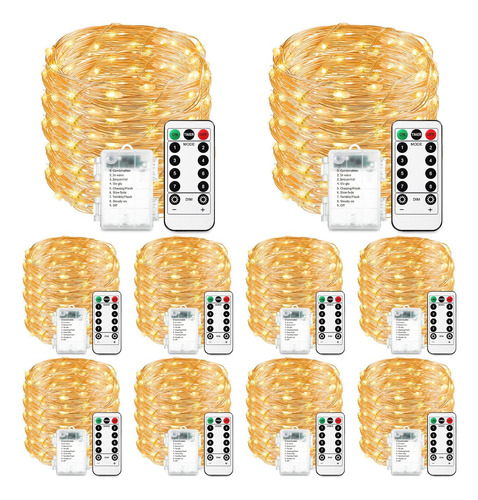 Luces De Hadas Con Temporizador, 50 Led Parpadeantes, 5m