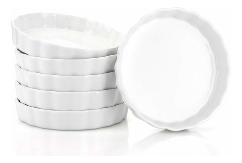 Paquete De 6 Moldes De Porcelana  8 Onzas  Plato Crem