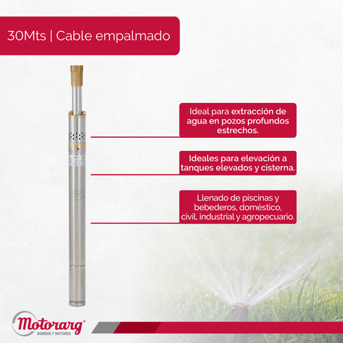 Bomba Sumergible Pozo Motorarg Bmt 200m Eleva 40mts Altura