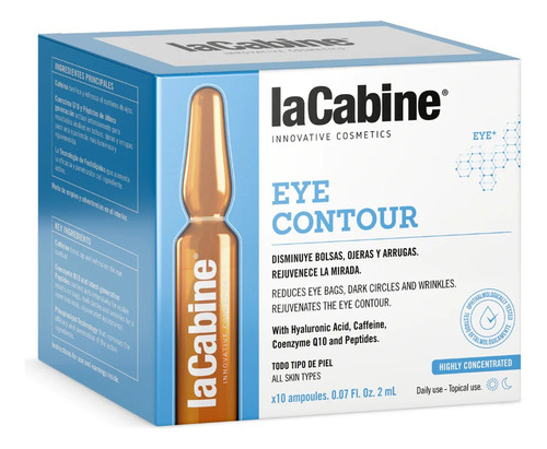 Ampolletas Acido Hialuronico Lacabine Eye Contour 10 X 2ml