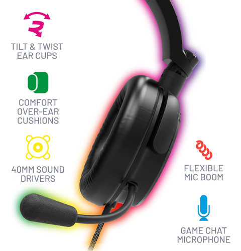 Audífonos Gamer C6-100 Luz Led Compatibles Xbox Ps4 Ps5 Swit