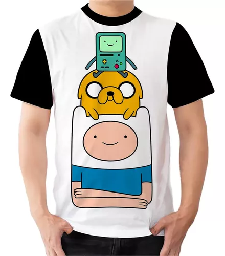 Camiseta Jake e Finn Hora de Aventura branca